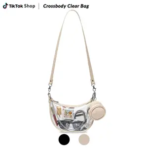 Clear Bag for Stadium Events Clear Handbags Purses for Sports Fans Transparent Crossbody Bag for Concerts Festivals