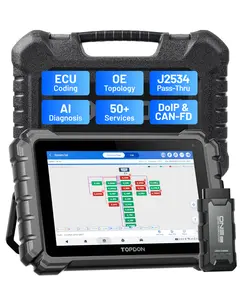 TOPDON ONE OBD2 Scanner Diagnostic Tool with ECU Coding, OE Topology, J2534 Pass-Thru, 50+ Service, Bidirectional Diagnostic Scan Tool with TopFix AI,FCA/Renault/VAG SFD SGW Access,CAN-FD & DoIP