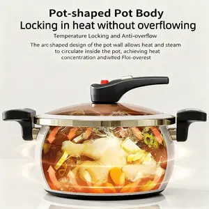 8.45QT Large Capacity Cookware Set 589-Piece with Locking Handle Nonstick Pot Suitable for Fast Cooking Induction Stove Gas Stove Universal for Home Restaurant Hotel B17