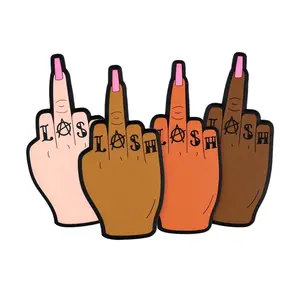 LASH ANARCHIST Pop-Up Phone Holder 'Fuck Off And Lash' - Skin Colored, Middle Finger Shaped, Pop-Up Phone Holders for Lash Artists
