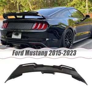 MUTUSAISI Rear wickerbill spoiler wing for Ford Mustang 2015-2023 GT500 Style Spoiler + Smoke Wicker Bill Exterior Accessories (9mm Drill)