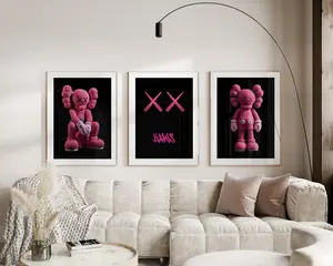 Pink Diamond Hypebeast Figure Poster, Set of 3,, Product without frame