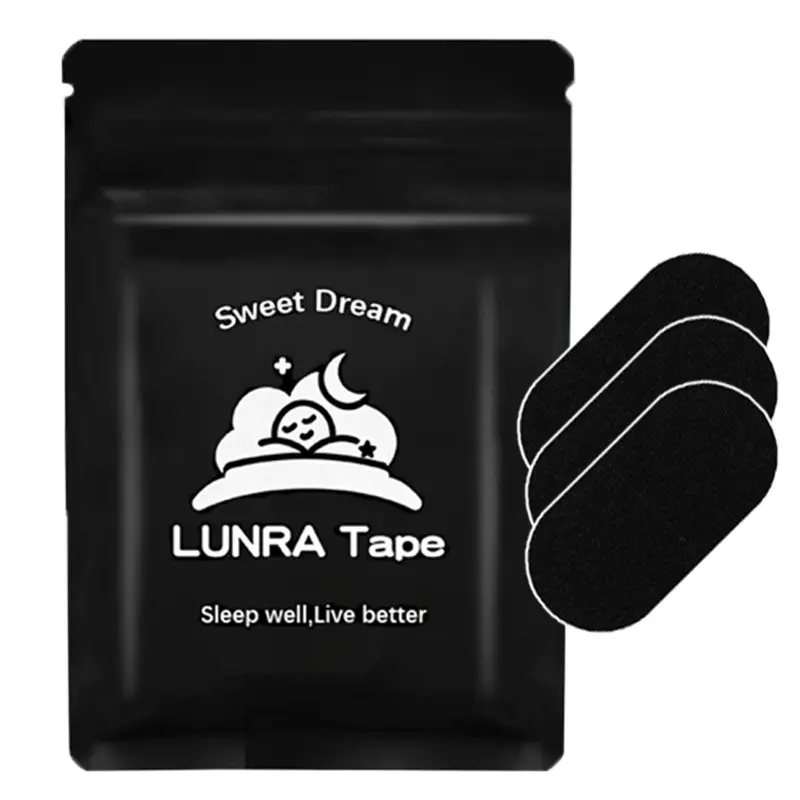 Lunra tape Mouth Tape 120/60/30 Strips 4/2/1-Month Supply Hypoallergenic Adhesive Gentle Ultra Breathable Stop Snoring Sleep Tape Sports Accessory Black and Pink