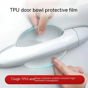 8-Piece Transparent Car Door Handle Protection Film, Durable Paint Protector Sticker, Easy Installation, Prevents Scratches, Universal Car Sticker