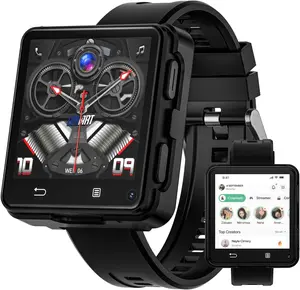 LOKMAT 4G Smart Watch Phone Call, 4GB+64GB Android 11 CPU MTK6761 Smartwatch, 2.64" Large Screen Gaming Watch 1200mAh Type-C Port Dual Camera WiFi Bluetooth GPS Smart Watches for Men