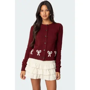Rona Bow Knit Cardigan