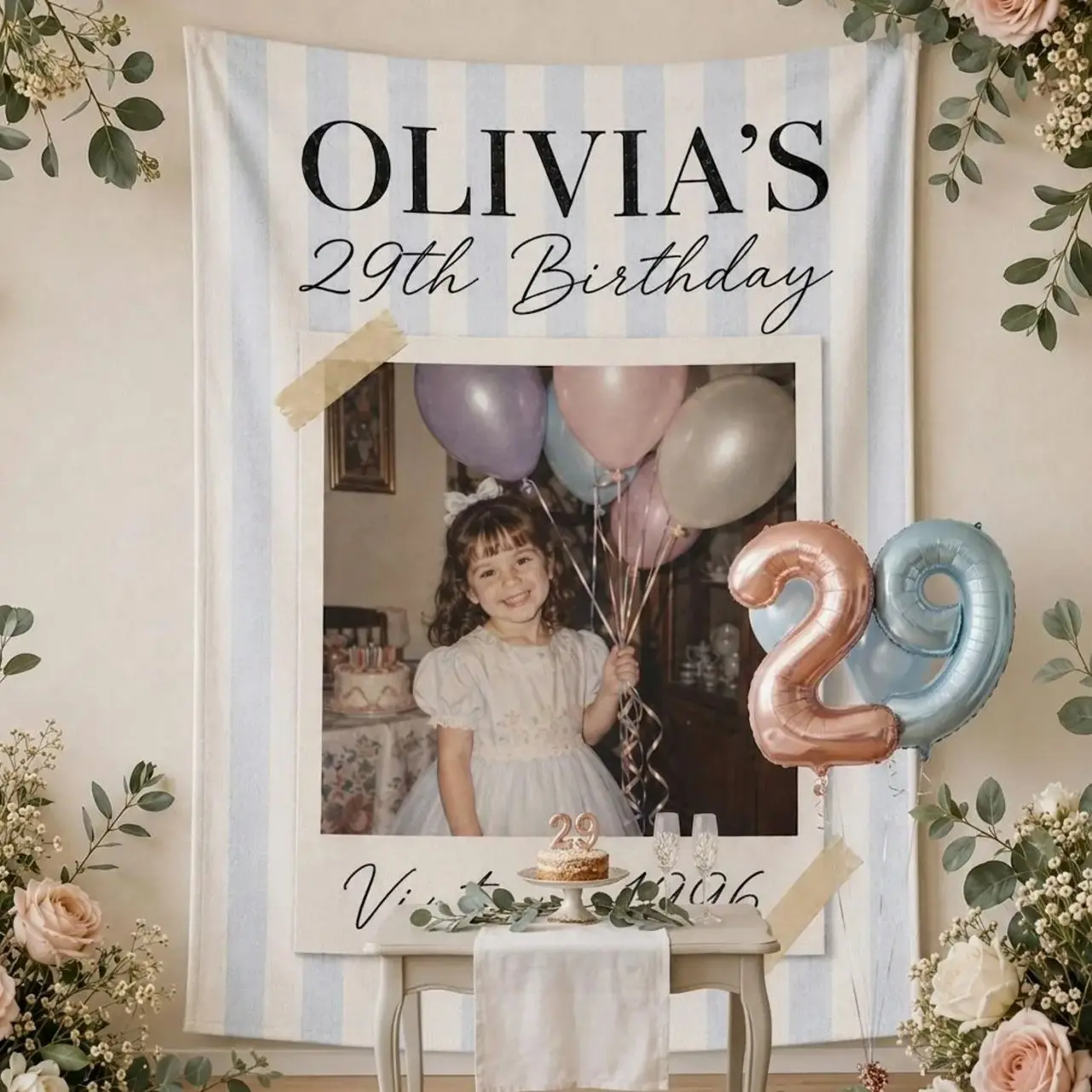 Birthday Photo Banner, Customizable Party Decor, Personalized Birthday Decorations, Fun Disco Ball Event Banners for Any Age