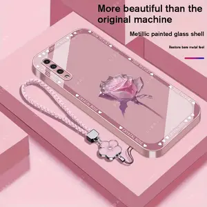 Suitable for [Galaxy A50] Brand new premium phone case, Free four-leaf clover lanyard，drop-proof and fingerprint-resistant，simple and elegant design，multiple colors available YM99