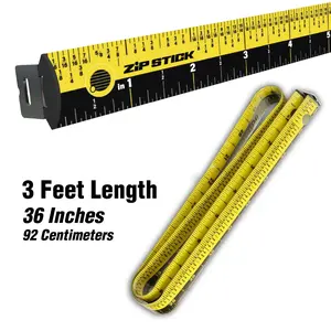 ProSpan 36" Zip Stick Magnetic Measuring Tape, Sewing Tool with Durable Steel Tape Measure for Textiles & Soft Furnishings