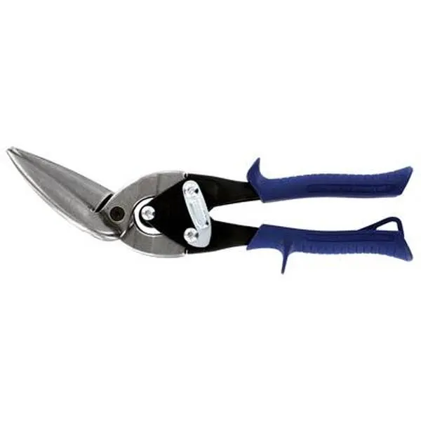 Midwest Tool MWT-6516 Offset Long Cut Aviation Snip - Heavy Duty Forged Serrated Edge Hand Tool, 1x3.75x13.5 in, 1.05 lbs, 3 In. Cushion Grip Handles, Vinyl Siding Nail Lip, for Metal Roofing, Meets ANSI Requirements, 1 X 3.75 X 13.5 In, Metal Roofing & S