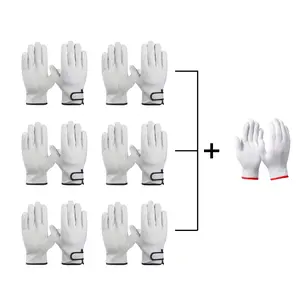 6-Pair Goatskin Leather Protective Work Gloves with Grip, Soft Durable Multipurpose Gloves for Construction, Gardening, Outdoor Work Safety Equipment
