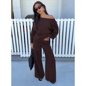 Wellness Off The Shoulder Jumper Brown