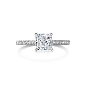 Minimalist 925 Sterling Silver Square Cubic Zirconia Ring for Women—Engagement  Wedding  Anniversary  Party  Birthday Promise Ring