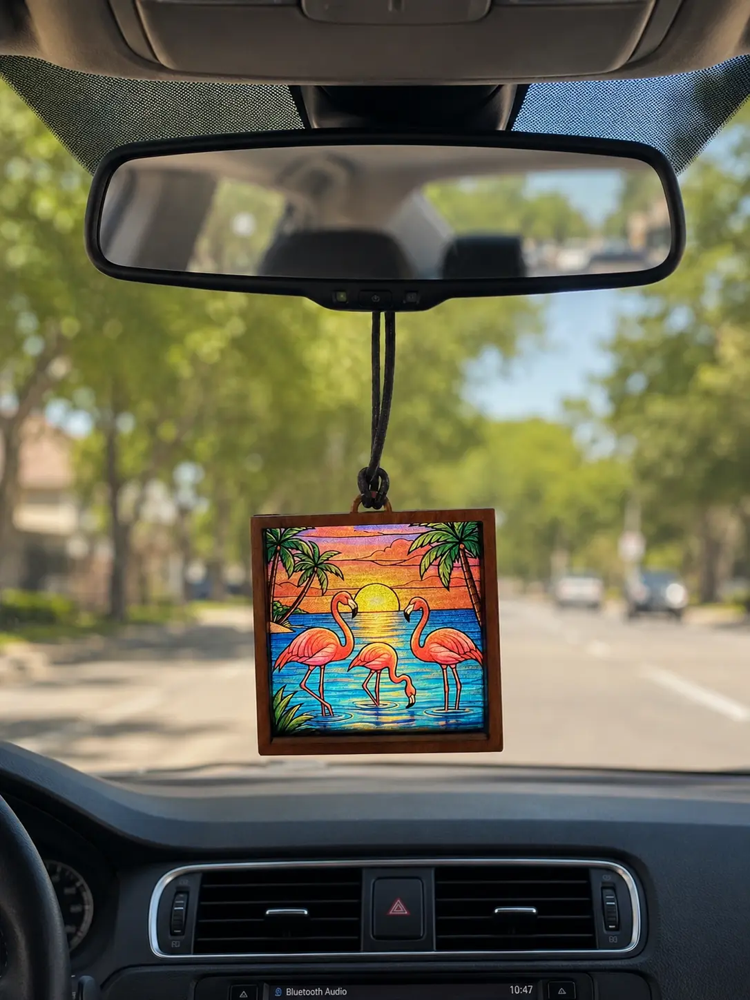 Flamingo Suncatcher Car Charm