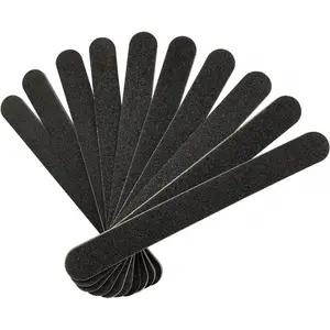 Nail File 10 PCS Professional Double Sided 100/180 Grit Nail Files Emery Board Black Manicure Pedicure Tool and Nail Buffering Files : Beauty & Personal Care