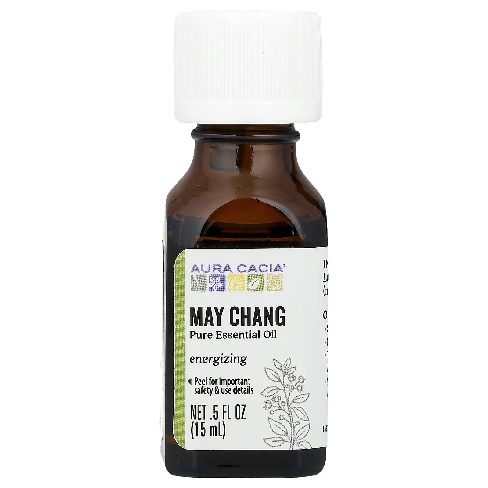 Aura Cacia Pure Essential Oil, May Chang, 0.5 fl oz (15 ml)