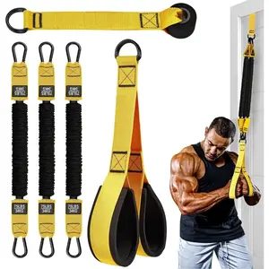 Heavy Duty Latex Resistance Training Equipment, Fitness Equipment, Suitable for Deltoid Push, Face Pull, Bicep Curl and Training Arms, Back, Abs and Shoulders Toning - Home and Gym Workouts, Exercise, Workout Straps
