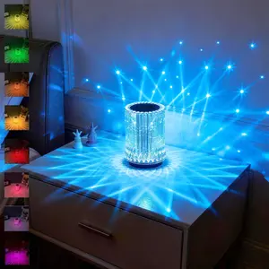 Aesthetic Starry Sky Crystal Lamp - RGB Multi-Color Galaxy Projector Mood Light, Touch & Remote Control, for Bedroom, Kids Room, House Party - Perfect Gift for Her & Kids