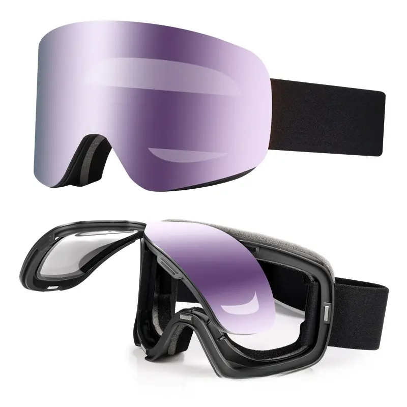 Flip-up Ski Goggles - Double-Layer Magnetic Anti-Fog, Windproof, UV Protection, Easy-to-Use Safety Eyewear for Outdoor Skiing Sports