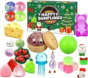 24+1  Squishy Advent Calendar,24 Days Mystery Countdown Squishy Calendar,Dumpling Squishy Mystery Box for Stress Relief,Sensory Fidget ,Anxiety Relief Hand Relax Gifts, Perfect for Birthday, Christmas, Thanksgiving Gifts