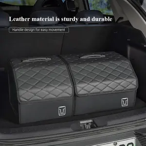 Car Trunk Organizer Box Foldable Storage Bin Leather Suitcase For Great Wall GWY WEY TANK 300 500 700 400