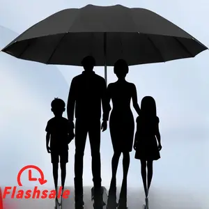 Family-Sized 12-Rib Automatic Umbrella, Extra Large 48inch, Windproof, Waterproof & UV Protection, Foldable compact Umbrella for Outdoor, Travel & Daily Use travelumbrella