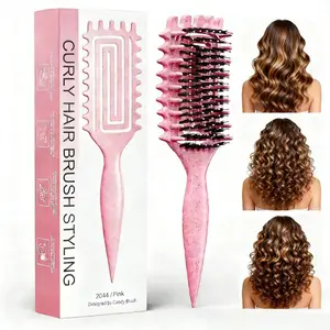Mother's Day GiftCurly Hair Brush，cepillo para cabello rizado，Curl Defining Brush，Defining Brush for Detangling Shaping and Defining Curls，Less Pulling，Reduces Frizz，Effortlessly Defined Curls,Waves&Coils,volumebrush,volume brush.