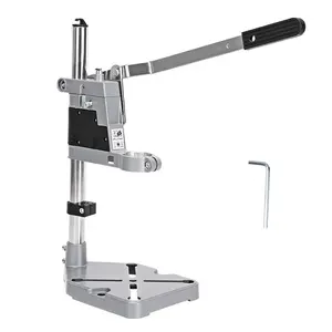 Multi-Function Electric Drill Stand with Angle Grinder Support, Durable Metal Structure for DIY and Professional Use, Convenient Table Drill Stand