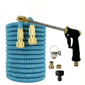 Expandable Garden Hose Set 25ft-150ft, High Pressure Long Wand Multi-Purpose Car Wash Sprayer, Us/eu Connectors for Outdoor Use