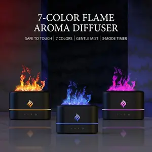 7-Color Flame Air Humidifier  Creative Fire Mist Aromatherapy Diffuser | Aesthetic Room Decor | Perfect Gift for Home Luxury Cold Aroma