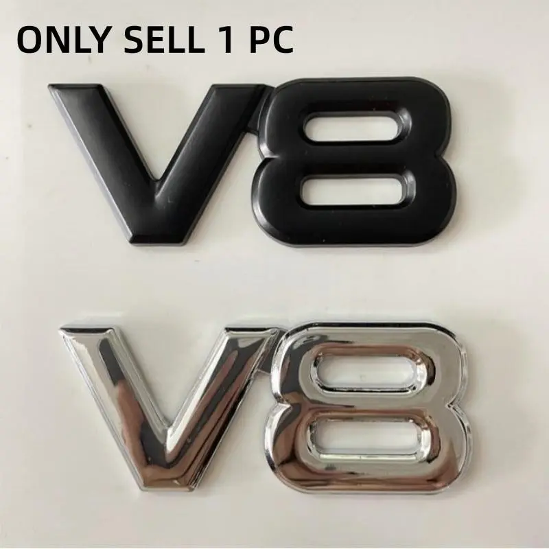 1 Piece V8 Truck Badge, 3D Metal Self-Adhesive Car Emblem Sticker, Suitable for Cars and Motorcycles, Durable and Stylish Design