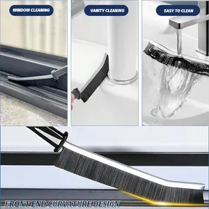 4pcs Hard Bristle Crevice Cleaning Brush, Gap Crevice Cleaning Brush Dead Corners Small Cleaning Brush Tool, for Bathroom Kitchen Tiles Window Slots Track Deep Cleaning Brush Supplies (Black)