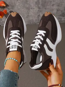 Women Height Increasing Thick Sole Non Slip Comfortable Breathable Athletic Running Shoes for Outdoor Sports Platform Running Shoes Sporty Running Fashion