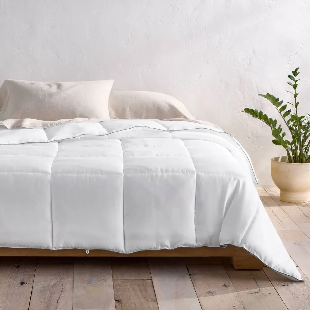 Casaluna Premium Quilted Duvet Insert - 96x110", Box Stitched, Cooling Pouch, Lyocell Shell, Cooling Down Alternative Bedding