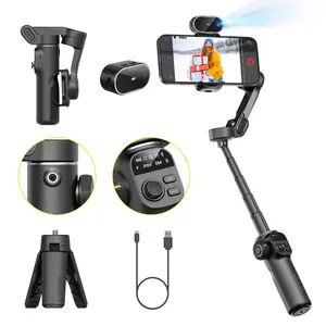 AOCHUAN Smartphone Gimbal Stabilizer for iPhone and Android, 3-Axis Phone Gimbal with Built-In 7.8-Inch Extension Rod, Selfie Stick Tripod, Portable Gimbal Stabilizer with OLED Display, Smart X2 for Social Media Vlogging, Stabilizer Cell Phone