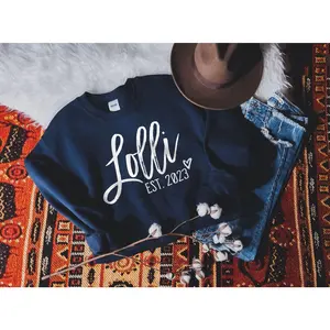 Lolli Sweatshirt, Lolli Est 2023, Custom Grandma Sweater, Gift For Lolli To Be, Personalized Pregnancy Announcement, Unisex Sweatshirt