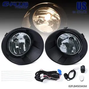 Fit For 10-13 Chevy Camaro Smoked Front Fog Light Lamps + Bezels+ Switch Kit G-PLUS