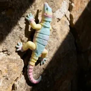 1pc 3D Printed Lizard Statue, Moving Jointed Animal Figurine with Realistic Eyes, Halloween Christmas Gift, Party Prop, Suitable for Any Occasion
