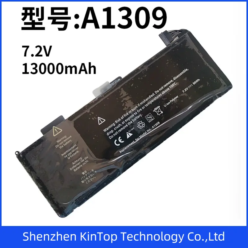 7.2V13000mAh A1309 Black Laptop Battery for Apple MacBook PRO 17size A1297 2009-2010A 1309 Replacement Battery Li-ion Battery