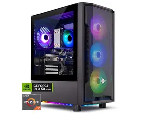 Skytech Gaming Shadow Desktop PC, Ryzen 7 5700 3.7 GHz (4.6GHz),NVIDIA RTX 5050 8GB, 1TB NVMe SSD, 16GB DDR4 RAM 3200, 650W GOLD PSU, Wi-Fi, Win 11