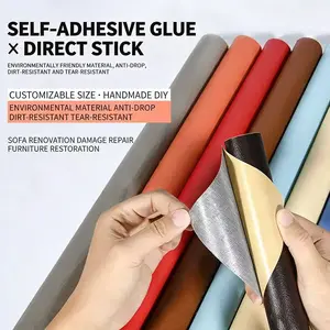 20*54 Inch Self-Adhesive Leather Sticker Patch Cuttable Sofa Repair,PVC Leatherette Waterproof Upholstery Fabric,Leather Stickers Self Adhesiveleather Repair Patch,for Car Seat, Couch, Chair
