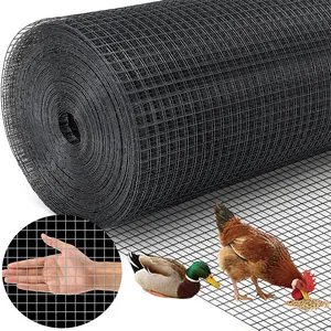 Hardware Cloth 36 in x 100 ft, 1/2 in 19 Gauge Galvanized Wire Mesh Roll, Weather-Resistant Vinyl Coated Chicken Wire Fencing, Heavy Duty Welded Garden Plant Fencing for chicken coop Rabbit Cage Snake Fence