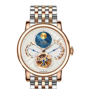 LOBINNl, hollow mechanical watch, luxury brand watch,men's automatic mechanical watch, wrist watch.16015