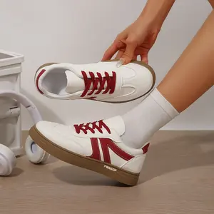 Versatile Women's Sneakers Stripe Color Blocking Suitable for Casual & Light Sports Springfresh