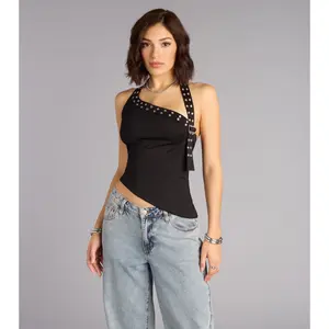 Buckle Up Asymmetrical Halter Top