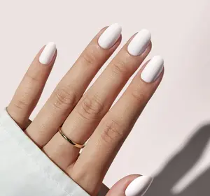 Snow White Press On Nails - Classic White Design with Smooth Finish, Suitable for Everyday Wear