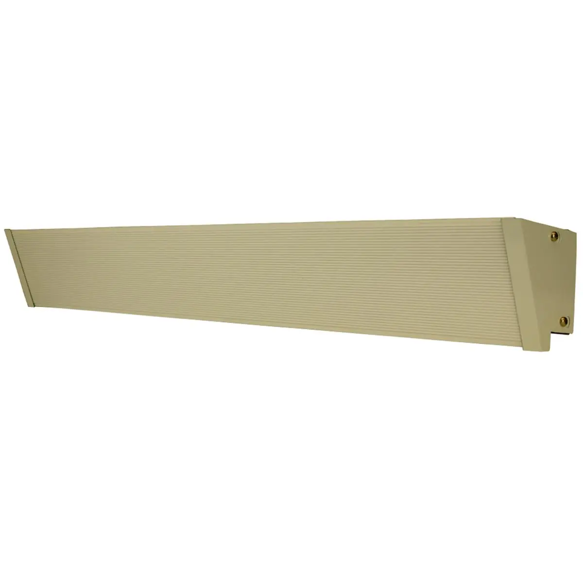 212 MAIN 47 in. Indoor Open Back Aluminum Front Radiant Heat Cove Heater - Silent Running, Space Saving, Adjustable Thermostat, Adjustable Heating, 208-240V, 420-560W, Almond, Both Ends Wire, Wall Mount, 2 Year Warranty, Ideal for Bedrooms