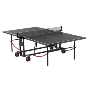 fathersdaygift  VEVOR Ping Pong Table, Professional Table Tennis Game, Indoor/Outdoor All Weather Aluminum Table Tennis Table, Portable Foldable Table with Quick Clamp Net Large Lockable Wheels, 10 Minute Assembly