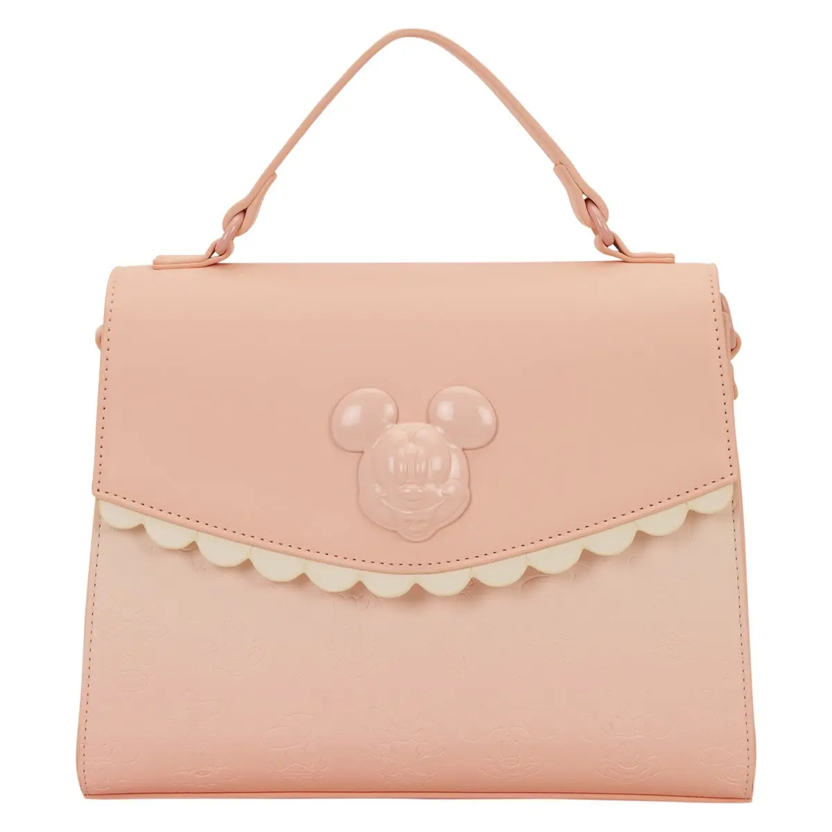 Loungefly Crossbody Purse, Disney Mickey & Friends Pink Ombre All-Over Print PU Fashion Handbag with Adjustable Strap & Top Handle, Fashion Crossbody Handbag, Aesthetic Handbag