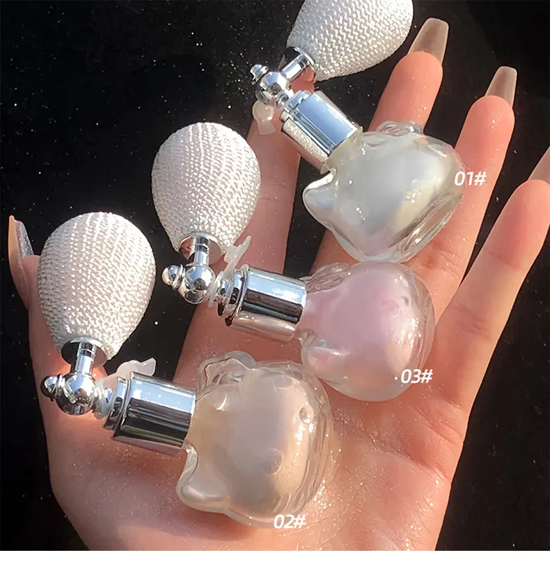 Cute Cat Airbag Glitter Powder Hair and Body Glitter Spray, Shimmering Powder Sparkle Powder Makeup, Glitter Loose Sparkle Makeup for Body Highlighter,Festival Prom Rave Accessories